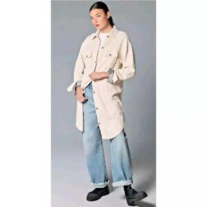 Anthropologie, Pilcro Duster Shacket in Cream